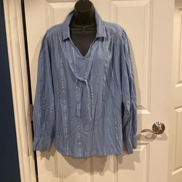 XXL Blue a.n.a. Blouse - new with tags - Picture 1 of 4
